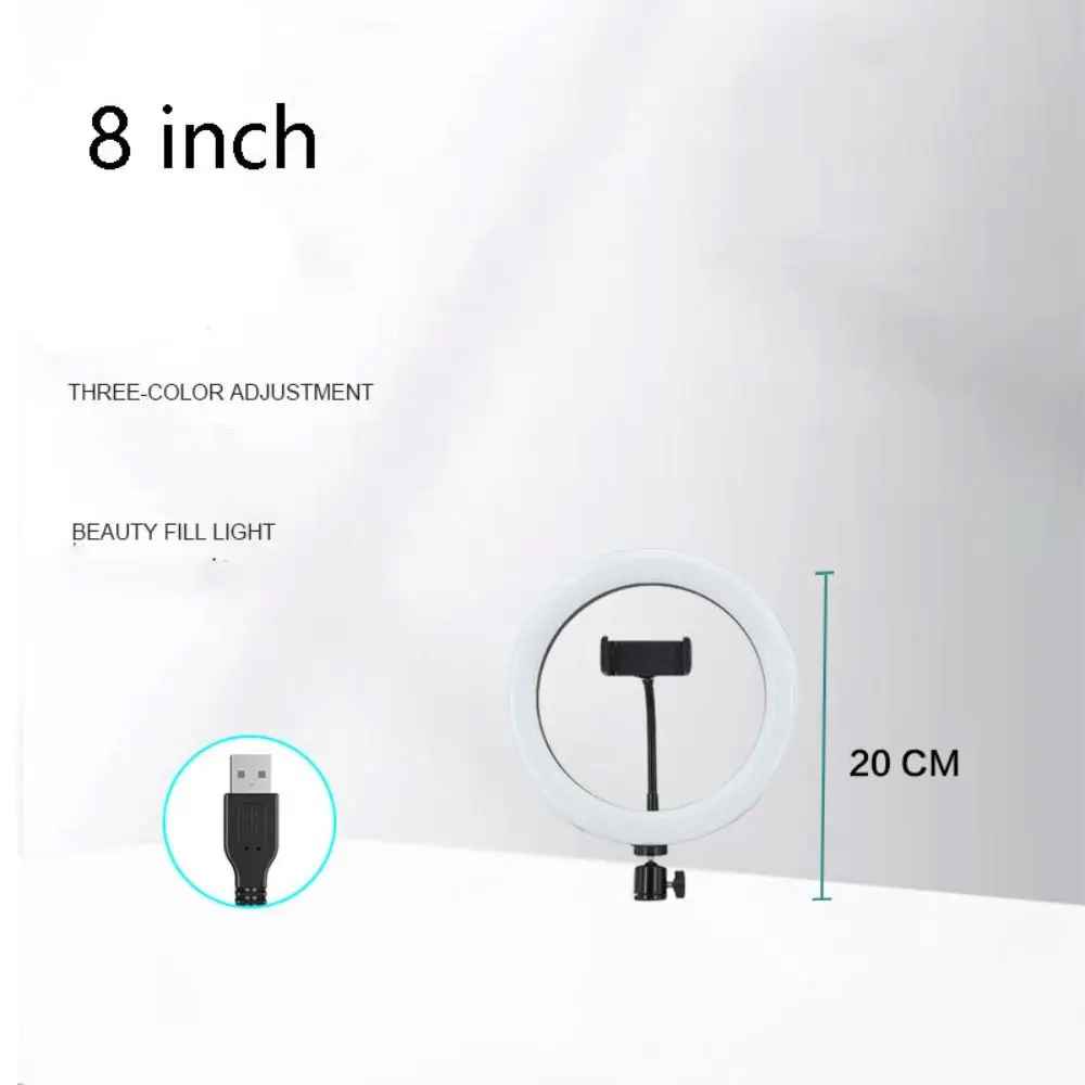 6/8/10inch LED Selfie Ring Light Photography Video Light RingLight Phone Stand Tripod Fill Light Dimmable Lamp Trepied Streaming 6/8/10inch LED Selfie Ring Light Photography Video Light RingLight Phone Stand Tripod Fill Light Dimmable Lamp Trepied Streaming