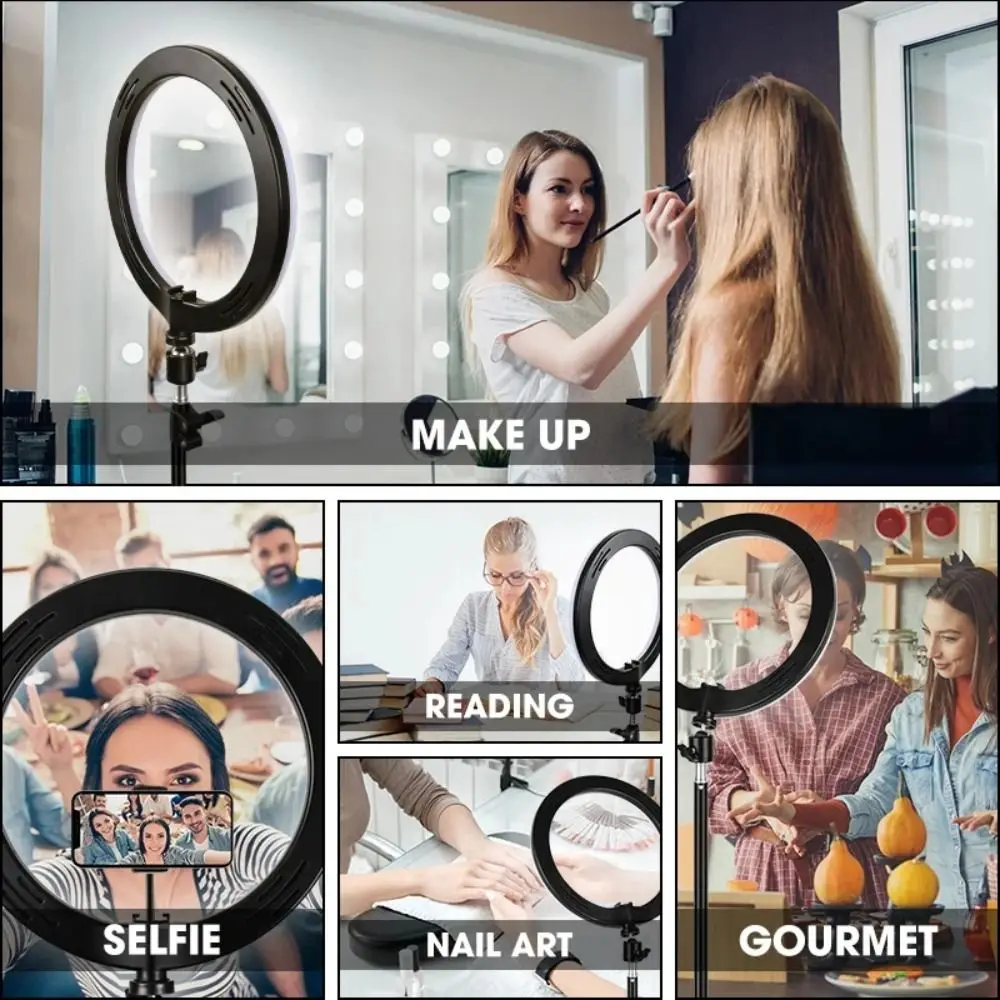 6/8/10inch LED Selfie Ring Light Photography Video Light RingLight Phone Stand Tripod Fill Light Dimmable Lamp Trepied Streaming 6/8/10inch LED Selfie Ring Light Photography Video Light RingLight Phone Stand Tripod Fill Light Dimmable Lamp Trepied Streaming