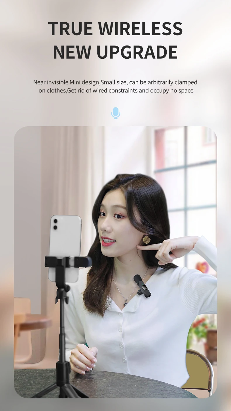 Basix 2.4G Wireless Lavalier Microphone Portable Audio Video Recording Mini Mic for iPhone Android Live Broadcast Gaming Phone Basix 2.4G Wireless Lavalier Microphone Portable Audio Video Recording Mini Mic for iPhone Android Live Broadcast Gaming Phone